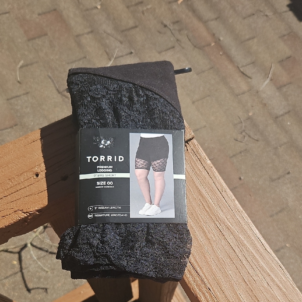 NWT Black Lace Bike Shorts
